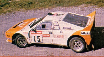 Jacques Fossa - Bernard Meullenot
42º Tour de France Automobile 1983. Lancia Rally 037 (SI 253722). Clasificado 5º.

Del 19 al 23 Septiembre, Paris, Nice, Francia.
Superficie: asfalto.

El Rally tenia un total de 2800.00 km de los que 630.00 km divididos en 3 etapas y 32 tramos eran especiales (uno de ellos fue cancelado SS27 Col du Noyer).

Tomaron la salida 84 equipos, finalizaron 37.@
Palabras clave: Lancia;Rally;Grupo_B;Tour_France_Automobile;1983