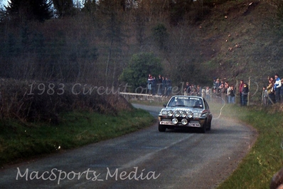 Ronnie McCartney -  Beatty Crawford
44º Rothmans Circuit of Ireland Rally 1983. Vauxhall Chevette 2300 HSR (CEB 234V). Clasificado 5º.

Del 1 al 5 de Abril, Belfast, Irlanda del Norte.

El Rally tenia un total de 864.82 Km cronometrados divididos en 5 etapas y 54 tramos eran especiales (2 de ellos fueron cancelados SS34 Glen Ellen de 13.26 km y SS41 Ballybuck de 17.28km).

Tomaron la salida 105 equipos, finalizaron 34.@
Palabras clave: Vauxhall_Chevette;Circuit_Ireland;Irlanda;1983