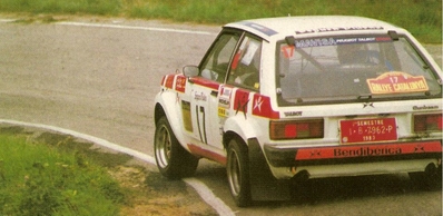 Joan Bayo - Joan Molina
19º Rally Catalunya 1983. Talbot Sunbeam Lotus (1-B-7962-P). Clasificado 6º.

Del 21 al 23 de Octubre, Catalunya, España.
Superficie: asfalto.

El Rally tenia un total de 356.90 km cronometrados, desconocemos en cuantos tramos especiales se dividian.

Tomaron la salida 97 equipos, finalizaron 54.@
Palabras clave: Talbot;Lotus;Sunbeam;1983;Grupo_B;1983
