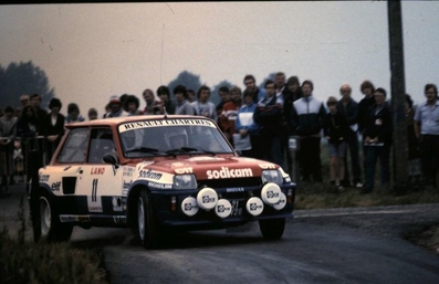 Philippe Touren - Jean-Bernard Vieu
19º Ypres 24 Hours Rally 1983. Renault 5 Turbo Tour de Corse (21 QV 28). Clasificado 6º.

Del 24 al 26 de Junio, Ypres, Bélgica.
Superficie: asfalto.

El Rally tenía 512.00 km cronometrados divididos en dos etapas y 53 tramos especiales.

Tomaron la salida 176 equipos, finalizaron 77.@
Palabras clave: Renault;turbo;Grupo_B;Ypres;1983