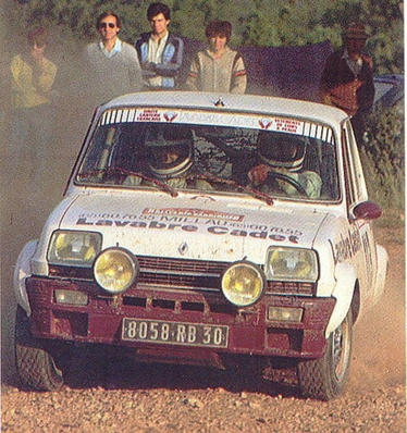 Didier Auriol - Januszkiewicz
4º Rallye des Garrigues 1983. Renault 5 Alpine. Clasificado 7º.@
Palabras clave: Didier_Auriol;Renault;Alpine;Garrigues;1983