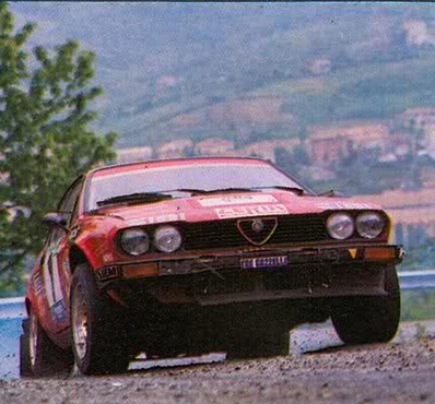 Federico Ormezzano - Claudio Berro
13º Rally 4 Regioni 1983. Alfa Romeo Alfetta GTV6 (MI 39682S). Clasificado 7º.
Tre Gazzelle

Del 12 al 14 de Mayo, Salice Terme, Lombardia, Italia.
Superficie: asfalto.

El Rally constaba de dos etapas y 26 tramos cronometrados.

Tomaron la salida 79 eqyuipos, finalizaron 35.@
Palabras clave: Alfa;Romeo;Rally_4Regioni;1983
