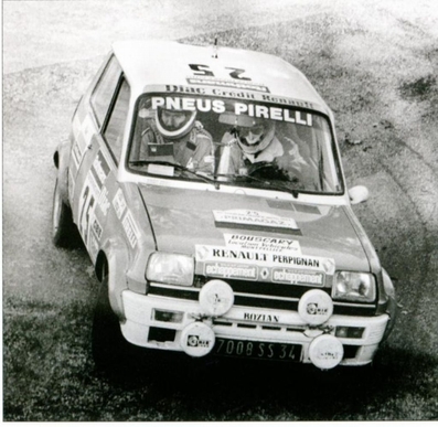Bruno Bouscary - Pierre-Bernard Guérin
42º Tour de France Automobile 1983. Renault 5 Alpine (7008 SS 34). Clasificado 12º.

Del 19 al 23 Septiembre, Paris, Nice, Francia.
Superficie: asfalto.

El Rally tenia un total de 2800.00 km de los que 630.00 km divididos en 3 etapas y 32 tramos eran especiales (uno de ellos fue cancelado SS27 Col du Noyer).

Tomaron la salida 84 equipos, finalizaron 37.@
Palabras clave: Renault;Alpine;Tour_France_Automobile;1983