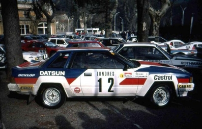 Timo Salonen - Seppo Harjanne
51º Rallye Automobile de Monte-Carlo 1983. Nissan 240RS (UIA 4276). Clasificado 14º.

Del 22 al 28 de Enero, Monte-Carlo.
Superficie: asfalto - nieve.

RMC clasificó a todos los equipos que terminaron el 