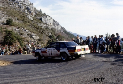 Timo Salonen - Seppo Harjanne
51º Rallye Automobile de Monte-Carlo 1983. Nissan 240RS (UIA 4276). Clasificado 14º.

Del 22 al 28 de Enero, Monte-Carlo.
Superficie: asfalto - nieve.

RMC clasificó a todos los equipos que terminaron el 