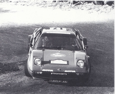 Panic - Dominique Bouteloup
42º Tour de France Automobile 1983. Ferrari 308 GTB (1964 OF 53). Clasificado 16º.

Del 19 al 23 Septiembre, Paris, Nice, Francia.
Superficie: asfalto.

El Rally tenia un total de 2800.00 km de los que 630.00 km divididos en 3 etapas y 32 tramos eran especiales (uno de ellos fue cancelado SS27 Col du Noyer).

Tomaron la salida 84 equipos, finalizaron 37.@
Palabras clave: Ferrari;GTB;Tour_France_Automobile;1983