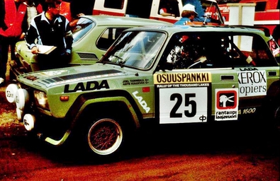 Joel Tammeka - Ants Kulgevee
33º 1000 Lakes Rally 1983. Lada VAZ 2105 VFTS. Clasificada 43º.

Del 26 al 28 de Agosto, Jyväskylä, Finlandia.
Superficie: tierra.

El Rally tenia un total de 1461.00 km de los que 472.63 km divididos en 50 tramos, eran especiales.

Se inscribieron 180 equipos, tomaron la salida 174, finalizaron 71.@
Palabras clave: Grupo_B;Lada;2105;VFTS;Finlandia;1983