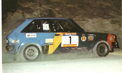 Antonio Zanini Sans - Victor Sabater
31º Sol RACE Rallye 1983. Talbot Sunbeam Lotus (1- M-7616-P). Abandonó por accidente en el SS42.
Automobiles Talbot

Del 11 al 13 de Marzo, San Juan de Alicante, Alicante, España.
Superficie: asfalto.

El Rally tenía un total de 427.80 km cronometrados.

Tomaron la salida 68 equipos, finalizaron 24.@
Palabras clave: Race;Talbot;Sunbeam;Lotus;1983;Spain;España