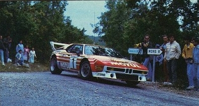 Bernard Béguin - Jean-Jacques Lenne
18º Rallye International d'Antibes 1983. BMW M1 (4102 QC 78). Abandonó por la transmisión del coche.

Del 13 al 15 de Octubre, Antibes, Alpes Marítimos, Provenza-Alpes-Costa Azul, Francia.
Superficie: asfalto.

El Rallye tenia un total de 513.00 km cronometrados.
Desconocemos en cuantos tramos especiales se dividian.

Tomaron la salida 153 equipos, finalizaron 69.@
Palabras clave: ;BMW;M1;Antibes;1983