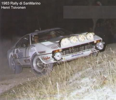 Henri Toivonen - Juha Piironen
11º Rallye di San Marino - Trofeo Stracciari 1983. Ferrari 308 GTB. Abandonó por accidente.

Del 10 al 12 de Noviembre, San Marino.

Desconocemos de cuantos kilómetros tanto totales como cronometrados constaba la prueba.

Tomaron la salida 71 equipos, finalizaron 23.@
Palabras clave: Henri_Toivonen;Ferrari;Grupo_B;San_Marino;1983
