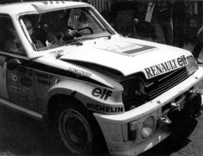 Jean Ragnotti - Jean-Marc Andrié
27º Tour de Corse - Rallye de France 1983. Renault 5 Turbo Tour de Corse (1465 XD 91) Abandonó al chocar con una vaca en SS15 Chiatra - Ponte Nuovo de 64.80 km.

Del 5 al 7 de Mayo, Ajaccio, Córcega, Francia.
Superficie: asfalto.

El Rally tenia un total de 1715.10 km de los que 1066.10 km divididos en 32 tramos eran especiales.

Tomaron la salida 178 equipos, finalizaron 57.@
Palabras clave: ;Renault;Turbo;Corcega;1983;Grupo_B;Corse