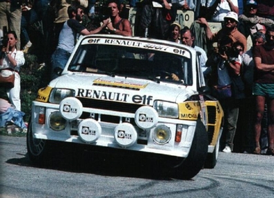 Jean Ragnotti - Jean-Marc Andrié
27º Tour de Corse - Rallye de France 1983. Renault 5 Turbo Tour de Corse (1465 XD 91) Abandonó al chocar con una vaca en SS15 Chiatra - Ponte Nuovo de 64.80 km.

Del 5 al 7 de Mayo, Ajaccio, Córcega, Francia.
Superficie: asfalto.

El Rally tenia un total de 1715.10 km de los que 1066.10 km divididos en 32 tramos eran especiales.

Tomaron la salida 178 equipos, finalizaron 57.@
Palabras clave: ;Renault;Turbo;Corcega;1983;Grupo_B;Corse