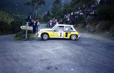 Jean Ragnotti - Jean-Marc Andrié
27º Tour de Corse - Rallye de France 1983. Renault 5 Turbo Tour de Corse (1465 XD 91) Abandonó al chocar con una vaca en SS15 Chiatra - Ponte Nuovo de 64.80 km.

Del 5 al 7 de Mayo, Ajaccio, Córcega, Francia.
Superficie: asfalto.

El Rally tenia un total de 1715.10 km de los que 1066.10 km divididos en 32 tramos eran especiales.

Tomaron la salida 178 equipos, finalizaron 57.@
Palabras clave: ;Renault;Turbo;Corcega;1983;Grupo_B;Corse