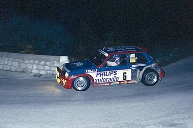 Bruno Saby - Françoise Sappey
42º Tour de France Automobile 1983. Renault 5 Turbo Tour de Corse (6711 WE 38). Abandonó por rotura de turbo en SS28 Font Belle de 21.50 km.
Philips Auto Radio

Del 19 al 23 Septiembre, Paris, Nice, Francia.
Superficie: asfalto.

El Rally tenia un total de 2800.00 km de los que 630.00 km divididos en 3 etapas y 32 tramos eran especiales (uno de ellos fue cancelado SS27 Col du Noyer).

Tomaron la salida 84 equipos, finalizaron 37.@
Palabras clave: Renault;Turbo;Grupo_B;Tour_France_Automobile;1983