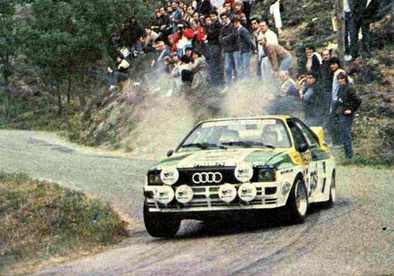Jacques Panciatici - Andrée Tabet
18º Rallye International d'Antibes 1983. Audi Quattro A2. Abandonó, desconocemos el motivo.

Del 13 al 15 de Octubre, Antibes, Alpes Marítimos, Provenza-Alpes-Costa Azul, Francia.
Superficie: asfalto.

El Rallye tenia un total de 513.00 km cronometrados.
Desconocemos en cuantos tramos especiales se dividian.

Tomaron la salida 153 equipos, finalizaron 69.@
Palabras clave: Audi;Quattro;Grupo_B;1983;Antibes