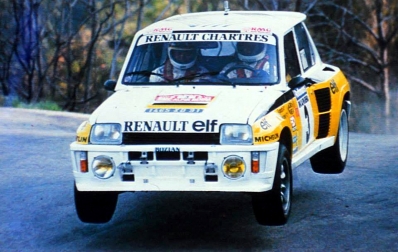 Jean Ragnotti - Pierre Thimonier
27º Critérium Alpin - Behra 1984. Renault 5 Turbo Tour de Corse (1465 XD 91). Clasificado 1º.
Renault Chartres

Del 14 al 15 de Abril, Grasse, Francia.
Superficie: asfalto.

Tomaron la salida 106 equipos, finalizaron 56.@
Palabras clave: Renault;Turbo;Behra_Alpin;Grupo_B;1984
