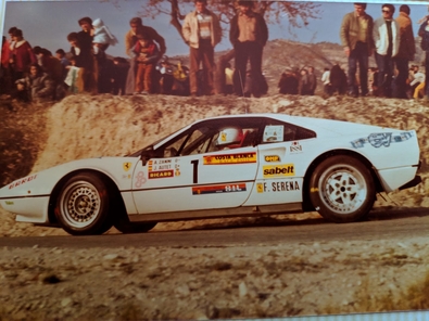 Antonio Zanini Sans - Josep Autet
32º Rally RACE - Costa Blanca 1984. Ferrari 308 GTB (MO 203044). Clasificado 2º.
Serena Ferrari

Del 17 al 19 de Marzo, Alicante, España.
Superficie: asfalto.

El Rally tenía un total de 398.61 km cronometrados.

Tomaron la salida 98 equipos, finalizaron 48.@
Palabras clave: RACE;Costa_Blanca;Ferrari;GTB;Grupo_B;1984