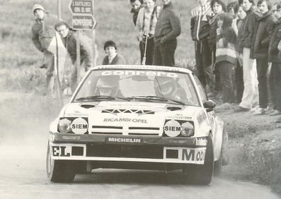 Dario Cerrato - Giuseppe Cerri
14º Rally 4 Regioni 1984. Opel Manta 400 (Roma 06277E). Clasificado 2º.

Del 18 al 20 de Mayo, Salice Terme, Lombardia, Italia.
Superficie: asfalto.

Desconocemos de cuantos kilómetros constaba la prueba tanto totales como cronometrados..

Tomaron la salida 66 eqyuipos, finalizaron 28.@
Palabras clave: Opel;Manta;Grupo_B;1984;Rally_4_Regioni