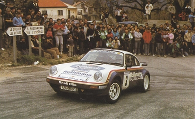 Henri Toivonen - Juha Piironen
5º Rallye des Garrigues 1984. Porsche 911 SC RS (A974 BRX). Clasificado 3º.
Rothmans Porsche Rally Team

Del 30 al 31 de Marzo, Nîmes, Gard, Francia.
Superficie: asfalto.

El Rally tenia un total de 600 km de los que 366.10 km divididos en 18 tramos eran cronometrados.

Tomaron la salida 102 equipos, finalizaron 44.@
Palabras clave: Henri_Toivonen;Porsche;Garrigues;1984;Grupo_B