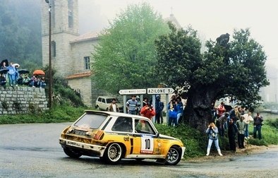 Jean Ragnotti - Pierre Thimonier
28º Tour de Corse - Rallye de France 1984. Renault 5 Turbo Tour de Corse (1465 XD 91). Clasificado 3º.

Del 3 al 5 de Mayo, Ajaccio, Córcega, Francia.
Superficie: asfalto.

El Rally tenia un total de 1618 km de los que 1130.9 km divididos en 30 tramos eran especiales.

Se inscribieron 158 equipos, tomaron la salida 155, finalizaron 57.@
Palabras clave: ;Pierre_Thimonier;Renault;Turbo;Grupo_B;Corcega;1984;Corse