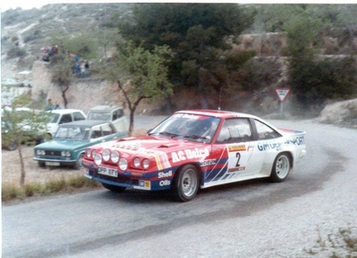 Jimmy McRae - Rob Arthur
32º Rally RACE - Costa Blanca 1984. Opel Manta 400 (DPP 117Y). Clasificado 4º.
GM Dealer Sport

Del 17 al 19 de Marzo, Alicante, España.
Superficie: asfalto.

El Rally tenía un total de 398.61 km cronometrados.

Tomaron la salida 98 equipos, finalizaron 48.@
Palabras clave: Opel;Manta;Grupo_B;RACE;Costa_Blanca;1984