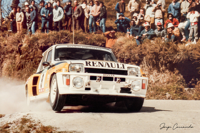 Jean Ragnotti - Pierre Thimonier
18º Rallye de Portugal - Vinho do Porto 1984. Renault 5 Turbo "Tour de Corse" (1465 XD 91). Clasificado 5º.

Del 6 al 10 de Marzo, Estoril, Portugal.
Superficie: asfalto.

El Rally tenia un total de 2400.00 km de los que 685.00 km divididos en 45 tramos eran especiales.

Tomaron la salida 70 equipos, finalizaron 20.

© Jorge Carracedo Abeledo.
@@
Palabras clave: ;Renault;turbo;TdC;Portugal;1984;Grupo_B