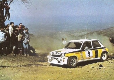 Jean Ragnotti - Pierre Thimonier
18º Rallye de Portugal - Vinho do Porto 1984. Renault 5 Turbo "Tour de Corse" (1465 XD 91). Clasificado 5º.

Del 6 al 10 de Marzo, Estoril, Portugal.
Superficie: asfalto - tierra.

El Rally tenia un total de 2400.00 km de los que 685.00 km divididos en 45 tramos eran especiales.

Tomaron la salida 70 equipos, finalizaron 20.@
Palabras clave: ;Pierre_Thimonier;Renault;Turbo;Grupo_B;Portugal;1984