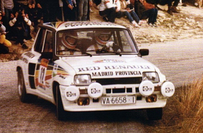 Carlos Sainz Cenamor - Antonio Boto
32º Rally RACE - Costa Blanca 1984. Renault 5 Turbo (VA-6658-I). Clasificado 5º.
Red Renault Madrid y Provincia

Del 17 al 19 de Marzo, Alicante, España.
Superficie: asfalto.

El Rally tenía un total de 398.61 km cronometrados.

Tomaron la salida 98 equipos, finalizaron 48.@
Palabras clave: ;Race;Costa_Blanca;Renault;Turbo;1984;Grupo_B