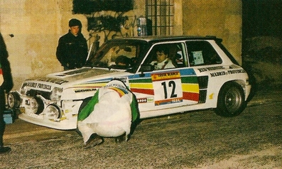 Carlos Sainz Cenamor - Antonio Boto
32º Rally RACE - Costa Blanca 1984. Renault 5 Turbo (VA-6658-I). Clasificado 5º.
Red Renault Madrid y Provincia

Del 17 al 19 de Marzo, Alicante, España.
Superficie: asfalto.

El Rally tenía un total de 398.61 km cronometrados.

Tomaron la salida 98 equipos, finalizaron 48.@
Palabras clave: ;Renault;Turbo;Grupo_B;RACE;Costa_Blanca;1984