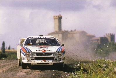 Markku Alén - Ilkka Kivimaki
26º Rallye San Remo 1984. Lancia Rally 037 (TO W67769). Abandonó por motor (biela) en SS27 Montepescini 2 de 10,69 Km.
Martini Racing

Del 30 de Septiembre al 5 de Octubre, Sanremo, Liguria, Imperia, Italia.
Superficie: asfalto -tierra.

El Rally tenia un total de 2546.29 km de los que 807.69 km divididos en 56 tramos eran especiales, (2 de ellas fueron canceladas SS7 Sante Luce de 12,30 km y SS26 Chiusdino 2 de 17,41 Km).

Se inscribieron 104 equipos, tomaron la salida 100, finalizaron 35.@
Palabras clave: Markku_Alen;Lancia;Grupo_B;Sanremo;1984