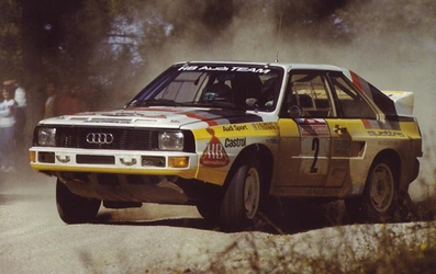 Stig Blomqvist - Björn Cederberg
26º Rallye Sanremo 1984. Audi Sport Quattro S1 (IN-NT 2). Abandonó por motor en SS41 Ghizzano 2 de 13,20 km.
Audi Sport

Del 30 de Septiembre al 5 de Octubre, Sanremo, Liguria, Imperia, Italia.
Superficie: asfalto -tierra.

El Rally tenia un total de 2546.29 km de los que 807.69 km divididos en 56 tramos eran especiales, (2 de ellas fueron canceladas SS7 Sante Luce de 12,30 km y SS26 Chiusdino 2 de 17,41 Km).

Se inscribieron 104 equipos, tomaron la salida 100, finalizaron 35.@
Palabras clave: Stig_Blomqvist;Audi;Sport;Quattro;Sanremo;1984;Grupo_B