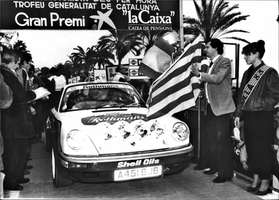 Henri Toivonen - Ian Grindrod
32º Rally Costa Brava 1984. Porsche 911 SC RS (A451 BJB).
Rothmans Porsche Rally Team

Abandonó por el eje de transmisión, aunque siguió brindando un auténtico espectáculo a todos los aficionados como coche 0 durante la 3º etapa.

Del 17 al 19 de Febrero, Lloret de Mar.
Superficie: grava / asfalto.

El Rally tení­a un total de 1366.41 km, de los que 527.15 km divididos en 46 tramos eran especiales.

Tomaron la salida 60 equipos, finalizaron 25.@
Palabras clave: Henri_Toivonen;Porsche;Grupo_B;Costa_Brava;1984