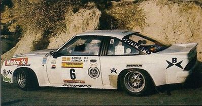 Salvador Servià i Costa - Jordi Sabater
32º Rally RACE - Costa Blanca 1984. Opel Manta 400. Abandonó por motor en SS23 Onil 3 de 9.00 km.
RACC Motorsport

Del 17 al 19 de Marzo, Alicante, España.
Superficie: asfalto.

El Rally tenía un total de 398.61 km cronometrados.

Tomaron la salida 98 equipos, finalizaron 48.@
Palabras clave: ;Opel;Manta;Grupo_B;RACE;Costa_Blanca;1984