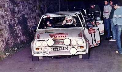 Christian Rio - Jean-Bernard Vieu
26º Rallye de Sanremo 1984. Citröen Visa 1000 Pistes (8443 ME 92). Abandonó por accidente en SS9 Cerrato de 7.18 Km.
Citroën Compétitions

Del 30 de Septiembre al 5 de Octubre, Sanremo, Liguria, Imperia, Italia.
Superficie: asfalto -tierra.

El Rally tenia un total de 2546.29 km de los que 807.69 km divididos en 56 tramos eran especiales, (2 de ellas fueron canceladas SS7 Sante Luce de 12,30 km y SS26 Chiusdino 2 de 17,41 Km).

Se inscribieron 104 equipos, tomaron la salida 100, finalizaron 35.@

Palabras clave: Citroen;Visa;Grupo_B;Sanremo;1984