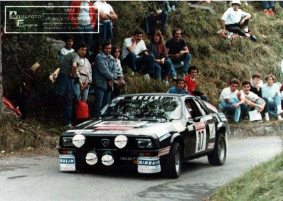 Emilio Mannucci - Valter Belcari
26º Rallye Sanremo 1984. Lancia Beta Montecarlo. Abandonó, desconocemos el motivo y en que especial.
M74 Pegaso Corse

Del 30 de Septiembre al 5 de Octubre, Sanremo, Liguria, Imperia, Italia.
Superficie: asfalto -tierra.

El Rally tenia un total de 2546.29 km de los que 807.69 km divididos en 56 tramos eran especiales, (2 de ellas fueron canceladas SS7 Sante Luce de 12,30 km y SS26 Chiusdino 2 de 17,41 Km).

Se inscribieron 104 equipos, tomaron la salida 100, finalizaron 35.@
Palabras clave: Lancia;Beta;Montecarlo;Sanremo;1984