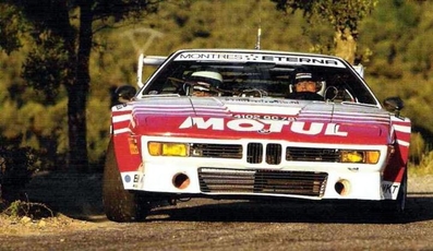 Bernard Béguin - Jean-Jacques Lenne
27º Critérium Alpin - Behra 1984. BMW M1 (4102 QC 78). Abandonó, desconocemos el motivo.
BMW Motul

Del 14 al 15 de Abril, Grasse, Francia.
Superficie: asfalto.

Tomaron la salida 106 equipos, finalizaron 56.@
Palabras clave: BMW;M1;Behra_Alpin;Grupo_B;1984