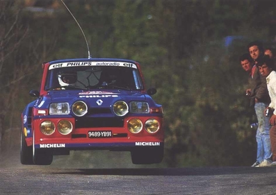 Jean Ragnotti - Pierre Thimonier
44º Tour de France Automobile 1985. Renault 5 Maxi Turbo (9489 YB 91). Clasificado 1º.
Renault Elf Philips

Del 21 al 24 de Octubre, Paris - Niza, Francia.
Superficie: asfalto.

Tomaron la salida 72 equipos, finalizaron 34.@
Palabras clave: Renault;Maxiturbo;Francia;Grupo_B;1985