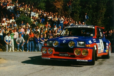 Jean Ragnotti - Pierre Thimonier
29º Tour de Corse - Rallye de France 1985. Renault 5 Maxiturbo (9489 YB 91). Clasificado 1º.

Del 2 al 4 de Mayo, Ajaccio, Córcega, Francia.
Superficie: asfalto.

El Rally tenia un total de 1603.00 km de los que 1122.25 km divididos en 30 tramos eran especiales (1 de ellos fue cancelado, SS5 Sartene - Zonza de 44.23 km, por el fatal accidente de Attilio Bettega en el tramo anterior, SS4 Zerubia - Santa Giulia de 30.60 km).

Tomaron la salida 139 equipos, finalizaron 45.@
Palabras clave: Renault;Grupo_B;Corcega;1985;Corse;