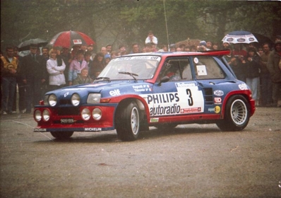 Jean Ragnotti - Pierre Thimonier
29º Tour de Corse - Rallye de France 1985. Renault 5 Maxiturbo (9489 YB 91). Clasificado 1º.

Del 2 al 4 de Mayo, Ajaccio, Córcega, Francia.
Superficie: asfalto.

El Rally tenia un total de 1603.00 km de los que 1122.25 km divididos en 30 tramos eran especiales (1 de ellos fue cancelado, SS5 Sartene - Zonza de 44.23 km, por el fatal accidente de Attilio Bettega en el tramo anterior, SS4 Zerubia - Santa Giulia de 30.60 km).

Tomaron la salida 139 equipos, finalizaron 45.@
Palabras clave: ;Renault;Grupo_B;Còrcega;1985;Corse;Maxiturbo