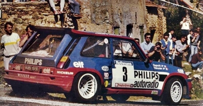 Jean Ragnotti - Pierre Thimonier
29º Tour de Corse - Rallye de France 1985. Renault 5 Maxiturbo (9489 YB 91). Clasificado 1º.

Del 2 al 4 de Mayo, Ajaccio, Córcega, Francia.
Superficie: asfalto.

El Rally tenia un total de 1603.00 km de los que 1122.25 km divididos en 30 tramos eran especiales (1 de ellos fue cancelado, SS5 Sartene - Zonza de 44.23 km, por el fatal accidente de Attilio Bettega en el tramo anterior, SS4 Zerubia - Santa Giulia de 30.60 km).

Tomaron la salida 139 equipos, finalizaron 45.@
Palabras clave: ;Renault;Grupo_B;Corcega;1985;Corse;Maxiturbo