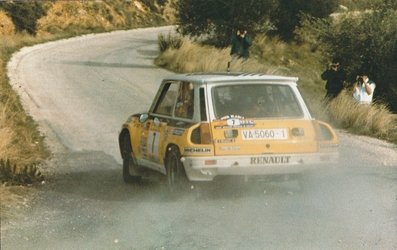 Carlos Sainz Cenamor - Antonio Boto
33º Rally RACE-Costa Blanca1985. Renault 5 Turbo TdC (VA-5060-I). Clasificado 5º.

Del 22 de Marzo al 24 de Marzo, Alicante.

Superficie: Asfalto con 410,00 km cronometrados.

Tomaron la salida 82 equipos, finalizaron 45.@
Palabras clave: ;Race;Renault;Turbo;1985;Grupo_B