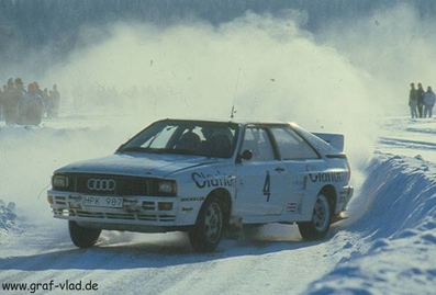 Per Eklund - Dave Whittock
35º Internacional Suecia Rally 1985. Audi Quattro A2 (HPK 987). Clasificado 5º.

Del 15 al 17 de Febrero, Karlstad, Suecia.
Superficie: nieve - hielo.

El Rally tenía un total de 1642.00 km de los que 513.68 km divididos en 29 tramos eran especiales.

Tomaron la salida 115, finalizaron 56.@
Palabras clave: ;Audi;Quattro;Suecia;Grupo_B;1985;nieve
