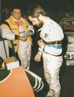 33º Rally RACE-Costa Blanca 1985
Josep Autet y Antonio Boto
Copilotos de Antonio Zanini, (Peugeot 205 T16 clasificado 6º), y Carlos Sainz, (Renault 5 Turbo, clasificado 5º), respectivamente.

Del 22 de Marzo al 24 de Marzo, Alicante.

Superficie: Asfalto con 410,00 km cronometrados.

Tomaron la salida 82 equipos, finalizaron 45.

© Joan Aymami.
@
Palabras clave: Josep_Autet;1985;Race;Personajes