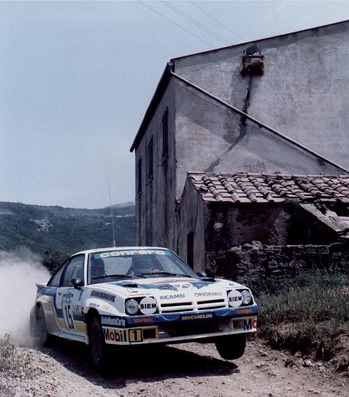 Federico Ormezzano - Carlo Cassina
17º Rallye dell'Isola d'Elba 1985. Opel Manta 400. Clasificado 7º.
Conrero Squadra Corse

Del 23 al 25 de Mayo, Portoferrario, Livorno, Italia.
Superficie: tierra.

El Rally constaba de 33 tramos cronometrados.
Desconocemos los kilómetros tanto totales como cronometrados.

Tomaron la salida 65 equipos, finalizaron 25.@
Palabras clave: Opel;Manta;Grupo_B;Elba;1985