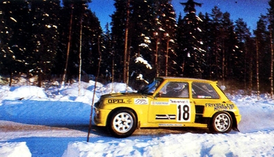 Lars-Erik Walfridsson - Lars Bäckman
35º Internacional Suecia Rally 1985. Renault 5 Turbo 