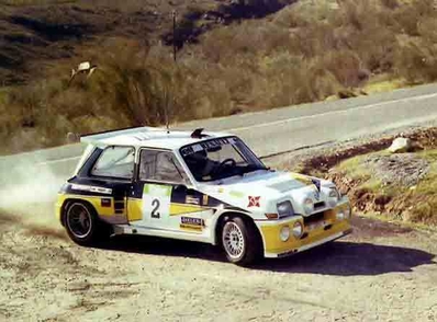 Carlos Sainz Cenamor - Antonio Boto
3º Rally Shalymar / Valeo 1986
(Cto. de España Rallyes de Asfalto)

1º Carlos Sainz - Antonio Boto
Renault 5 MaxiTurbo (VA-4650-M)
2:35.03

2º Salvador Servià - Jordi Sabater
Lancia Rally 037 (2M 6667 P)
2:36.14

3º Beny Fernández - José López Orozco
Opel Manta 400
2:38.52.

Del 15 al 16 de Noviembre, Madrid, España.
Superficie: asfal

El Rally constaba de 21 tramos cronometrados, desconocemos cuantos kilómetros totales.

Se inscribieron un mínimo de 63 equipos, finalizaron un mínimo de 48.
@
Palabras clave: ;Renault;Maxiturbo;Valeo;Madrid;1986;Grupo_B