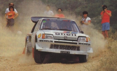 Juha Kankkunen - Juha Piironen
33º Bosch Acropolis Rally 1986. Peugeot 205 Turbo 16 E2 (319 FPF 75). Clasificado 1º.
Peugeot Talbot Sport

Del 2 al 4 de Junio, Atenas, Grecia.
Superficie: tierra.

El Rally tení­a un total de 1890.00 km de los que 572.13 km divididos en 46 tramos eran especiales (8 de ellas fueron cancelados SS8, SS9, SS10, SS14, SS16, SS21, SS36 y SS45)

Tomaron la salida 101 equipos, finalizaron 34.@
Palabras clave: Peugeot;Turbo;Grupo_B;Acropolis;Grecia;1986