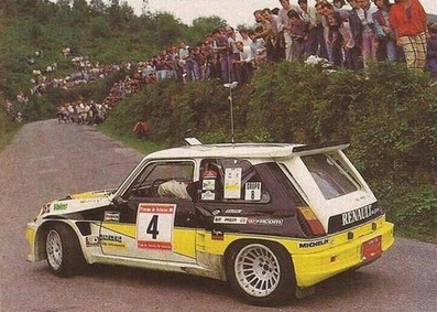 Carlos Sainz Cenamor - Antonio Boto
23º Rallye Internacional Principe de Asturias 1986. Renault 5 Maxiturbo (2-M-5368-P). Clasificado 2º.

A 2m 1s del Lancia Delta S4 (TO-77891E) de Fabrizio Tabaton - Luciano Tedeschini.

Del 19 al 21 de Septiembre, Oviedo, España.
Superficie: asfalto.

El Rally tenia un total de 293.70 km cronometrados divididos en 24 tramos especiales.

Tomaron la salida 57 equipos, finalizaron 34.
@
Palabras clave: ;Grupo_B;Renault;Maxiturbo;Asturias;1986;España;Spain