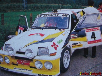 Carlos Sainz Cenamor - Antonio Boto
23º Rallye Internacional Principe de Asturias 1986. Renault 5 Maxiturbo (2-M-5368-P). Clasificado 2º.

A 2m 1s del Lancia Delta S4 (TO-77891E) de Fabrizio Tabaton - Luciano Tedeschini.

Del 19 al 21 de Septiembre, Oviedo, España.
Superficie: asfalto.

El Rally tenia un total de 293.70 km cronometrados divididos en 24 tramos especiales.

Tomaron la salida 57 equipos, finalizaron 34.
@
Palabras clave: ;Grupo_B;Renault;Maxiturbo;Asturias;1986;España;Spain