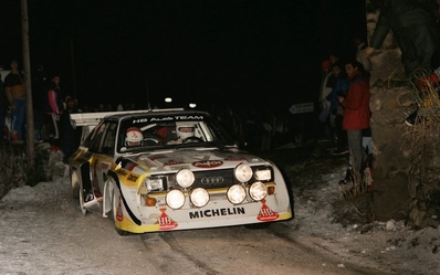 Walter Röhrl - Christian Geistdörfer
54º Rallye Automobile de Monte-Carlo 1986. Audi Sport Quattro S1 E2 (IN-NL 23). Clasificado 4º.
Audi Sport

Del 18 al 24 de Enero, Monte-Carlo.
Superficie: asfalto - nieve.

El Rally tenía un total de 3984.00 km de los que 881.20 km divididos en 36 tramos eran especiales.

Tomaron la salida 156 equipos, finalizaron 65.@
Palabras clave: Walter_Röhrl;Audi;Quattro;Sport;Montecarlo;Nieve;S1;1986;grupo_B